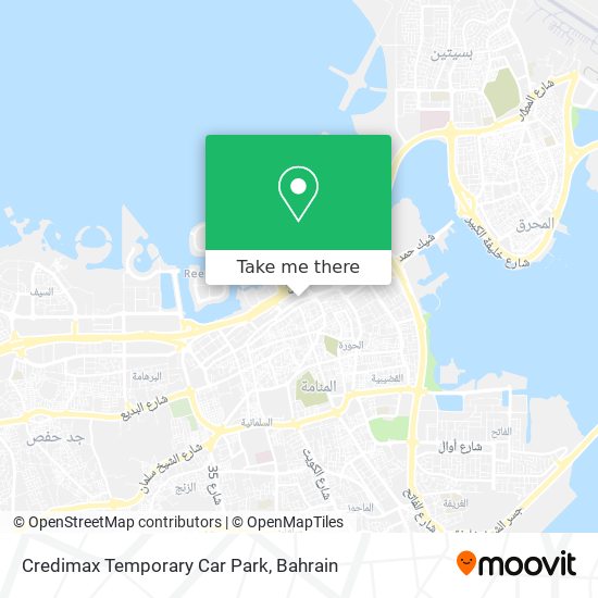 Credimax Temporary Car Park map