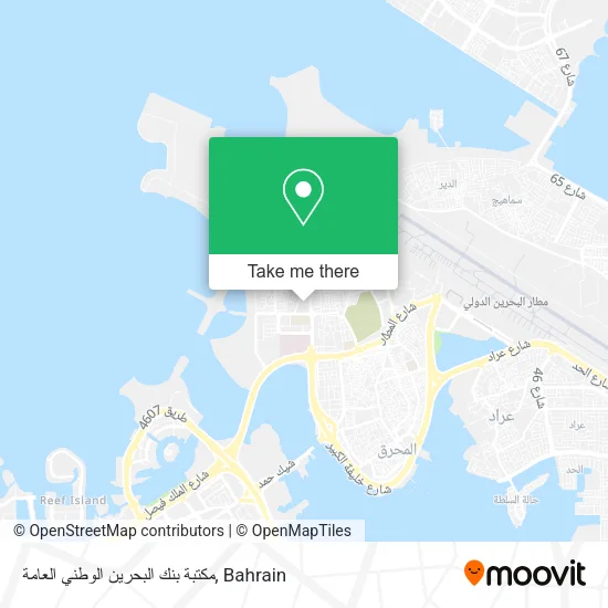 مكتبة بنك البحرين الوطني العامة map