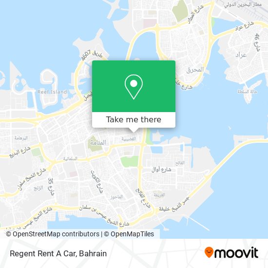 Regent Rent A Car map