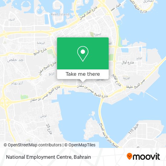 National Employment Centre map