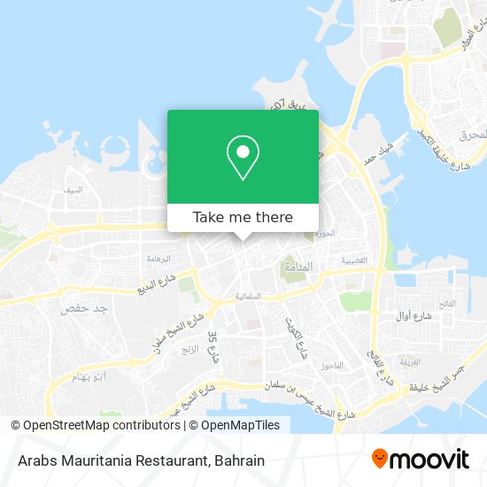 Arabs Mauritania Restaurant map