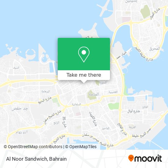 Al Noor Sandwich map