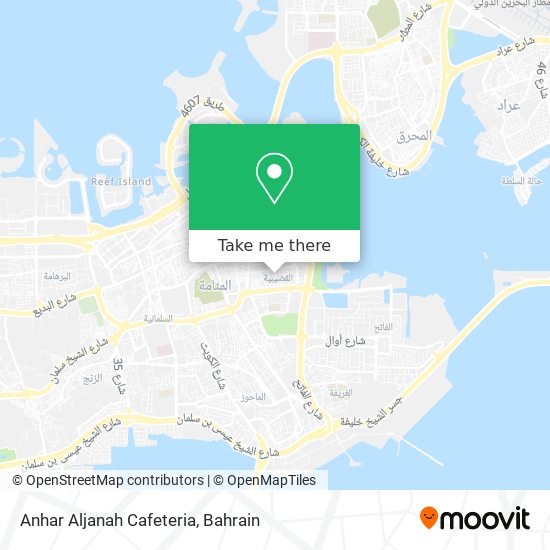 Anhar Aljanah Cafeteria map