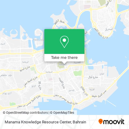 Manama Knowledge Resource Center map