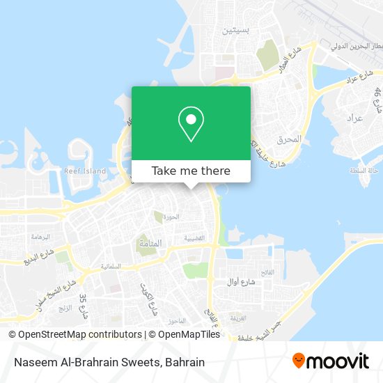 Naseem Al-Brahrain Sweets map