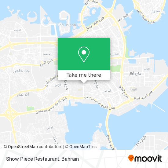 Show Piece Restaurant map