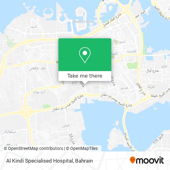 Al Kindi Specialised Hospital map