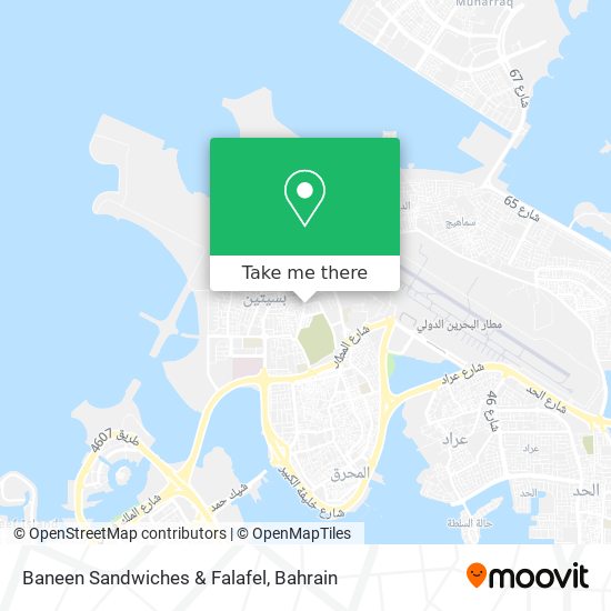 Baneen Sandwiches & Falafel map