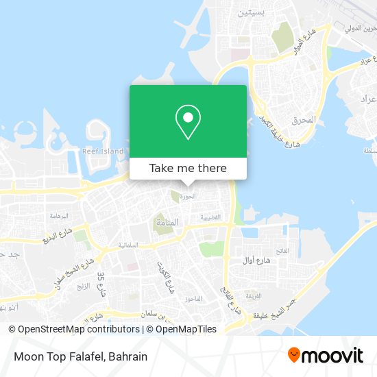 Moon Top Falafel map