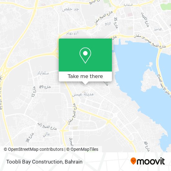 Toobli Bay Construction map