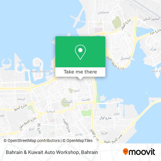 Bahrain & Kuwait Auto Workshop map