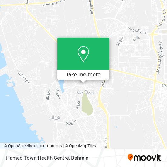 Hamad Town Health Centre map