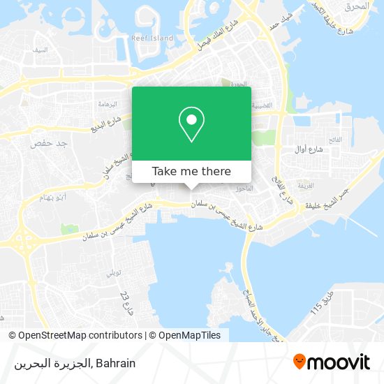 الجزيرة البحرين map