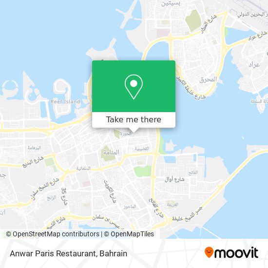 Anwar Paris Restaurant map