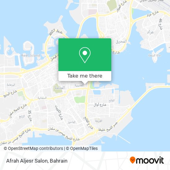 Afrah Aljesr Salon map