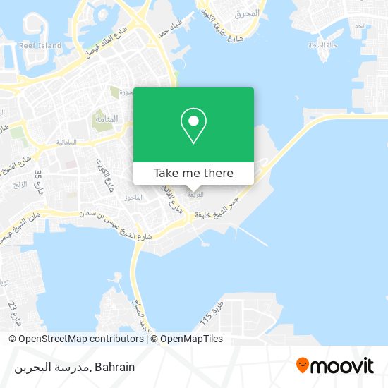 مدرسة البحرين map