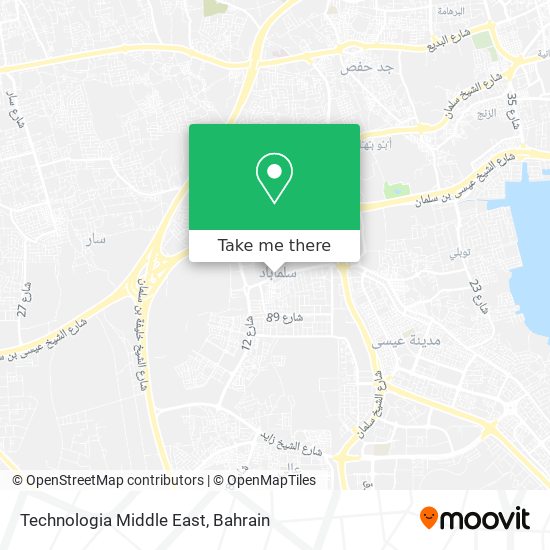Technologia Middle East map