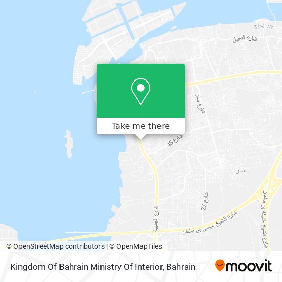 Kingdom Of Bahrain Ministry Of Interior map