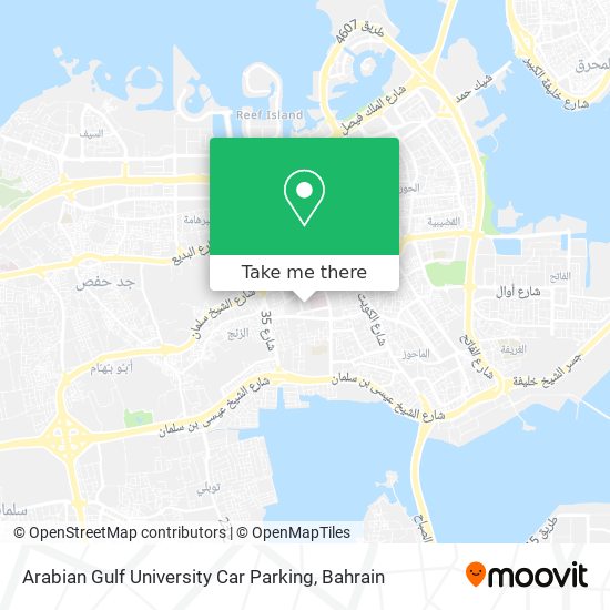 Arabian Gulf University Car Parking map