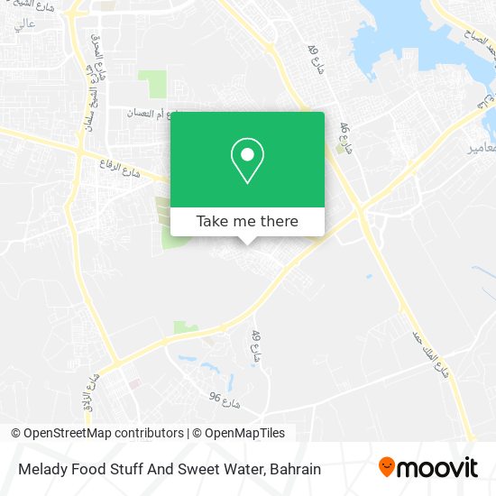 Melady Food Stuff And Sweet Water map