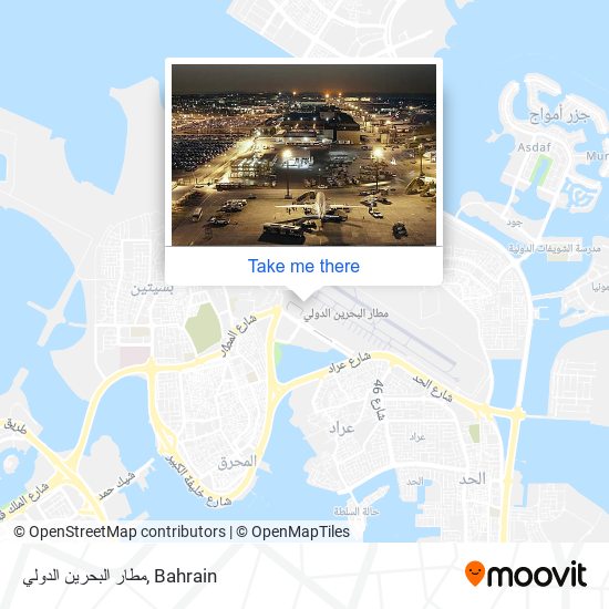 مطار البحرين الدولي map
