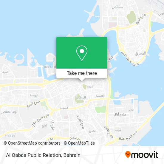 Al Qabas Public Relation map