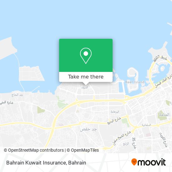 Bahrain Kuwait Insurance map