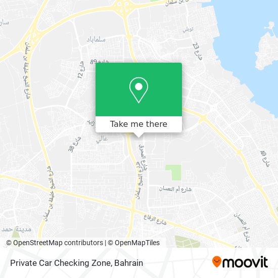 Private Car Checking Zone map