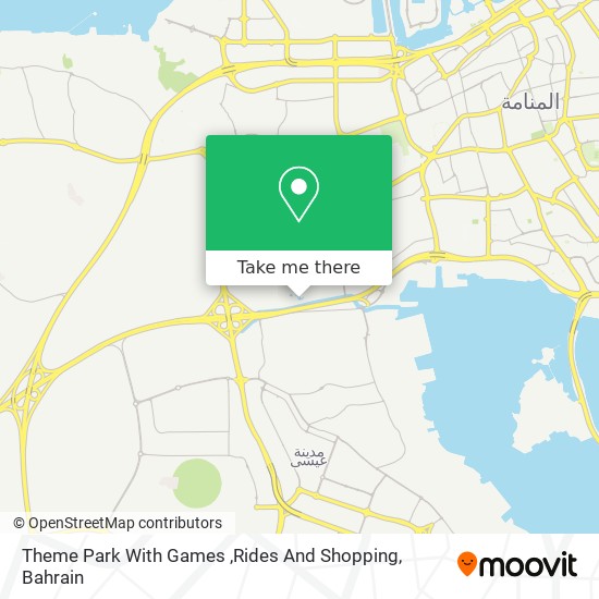 Theme Park With Games ,Rides And Shopping map