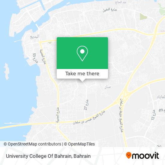 University College Of Bahrain map