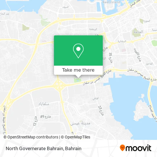 North Governorate Bahrain map