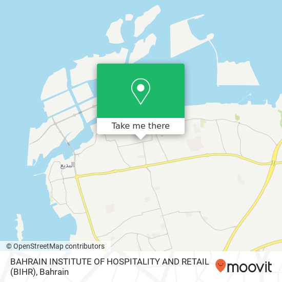 BAHRAIN INSTITUTE OF HOSPITALITY AND RETAIL (BIHR) map
