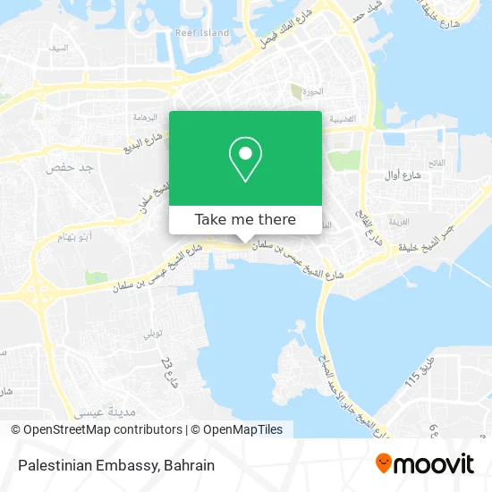 Palestinian Embassy map