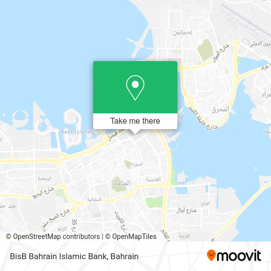 BisB Bahrain Islamic Bank map