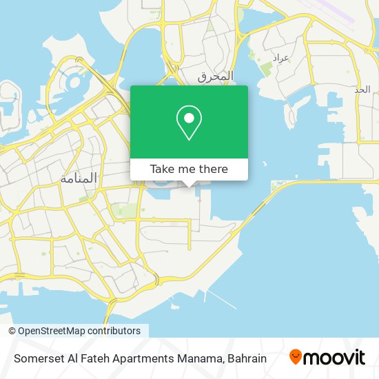 Somerset Al Fateh Apartments Manama map
