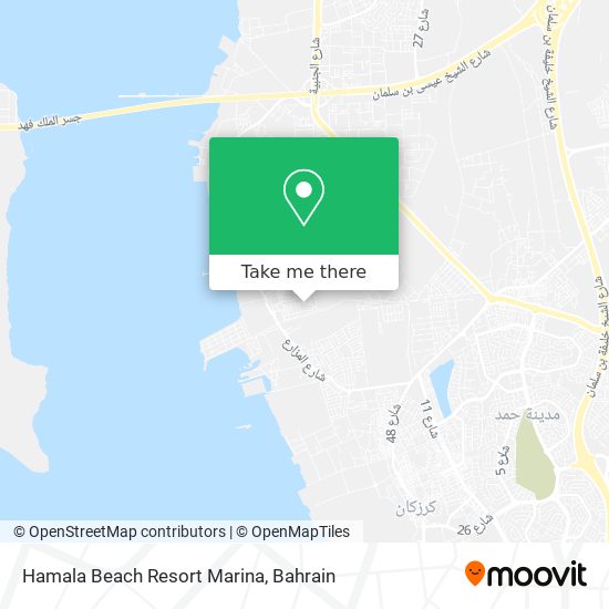 Hamala Beach Resort Marina map