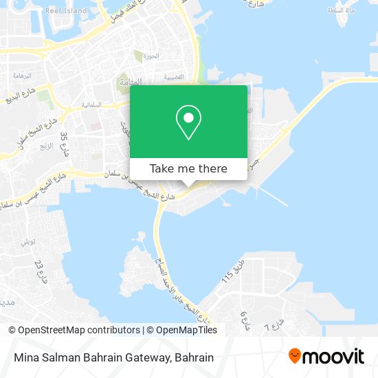 Mina Salman Bahrain Gateway map