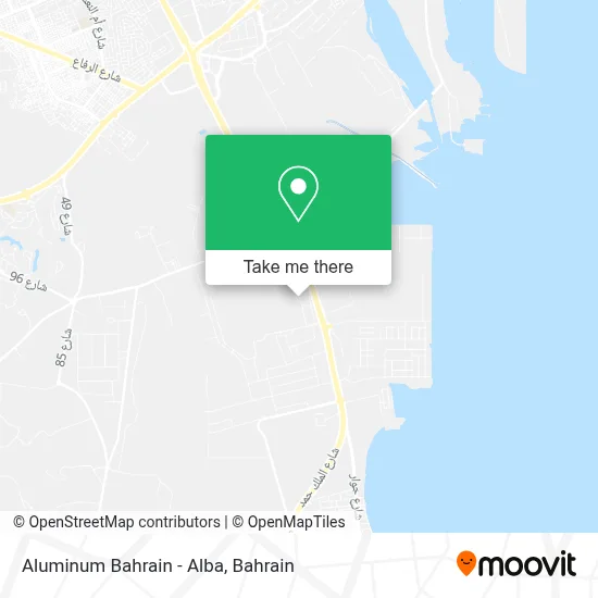 Aluminum Bahrain - Alba map
