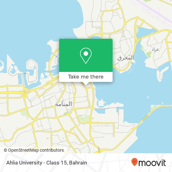 Ahlia University - Class 15 map