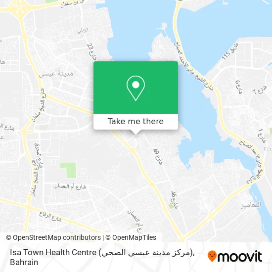 Isa Town Health Centre (مركز مدينة عيسى الصحي) map