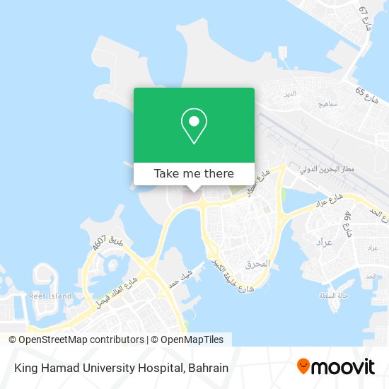 King Hamad University Hospital map