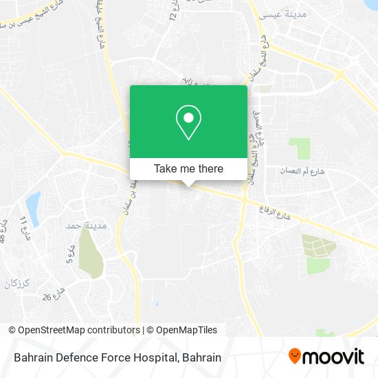 Bahrain Defence Force Hospital map