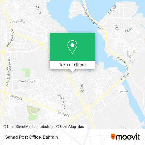 Sanad Post Office map