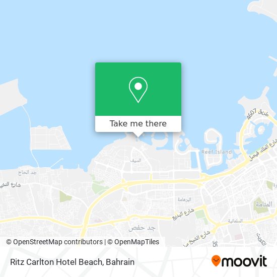 Ritz Carlton Hotel Beach map