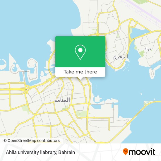 Ahlia university liabrary map