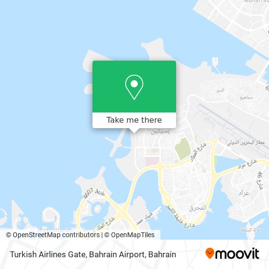 Turkish Airlines Gate, Bahrain Airport map