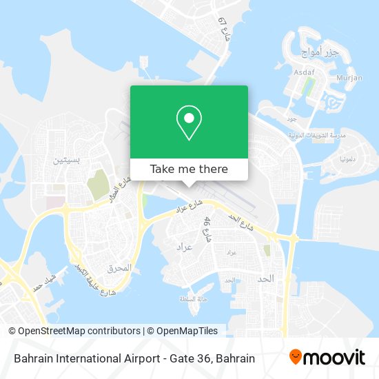 Bahrain International Airport - Gate 36 map