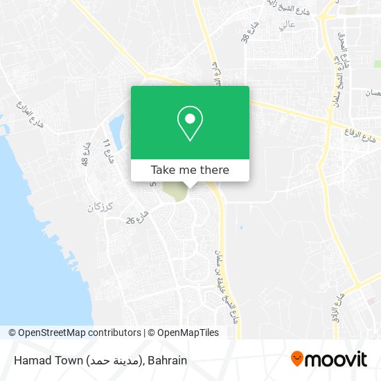 Hamad Town (مدينة حمد) map