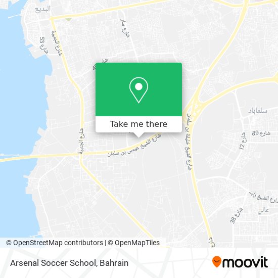 Arsenal Soccer School map