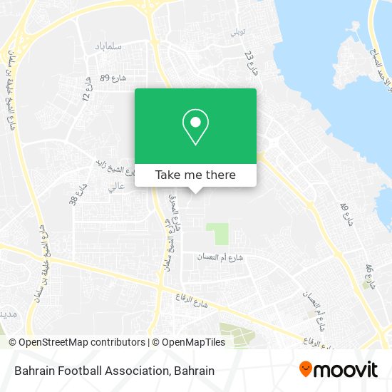 Bahrain Football Association map